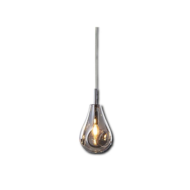Pendant lamp, black glass, E14, 50-300cm, excl. illuminant, excl. canopy