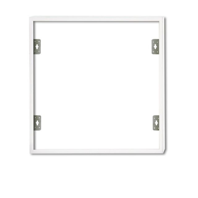 Szerelőkeret fehér RAL 9016, mag. 7cm, 625x625 LED panelekhez, dugaszolható gyorsszereléssel