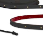 LED UV-C MiniAMP flex stripe 270nm, 12V DC, 12W, IP54, 116cm, black, single cable+malePlug, 24 LED/m