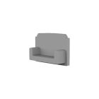 End cap E202 for LED tile profile finish, 1pc