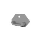 End cap E205 for LED tile profile external corner, with cable gland, 1pc