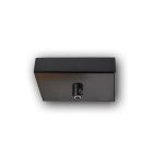 Ceiling canopy angular, black, for single suspension